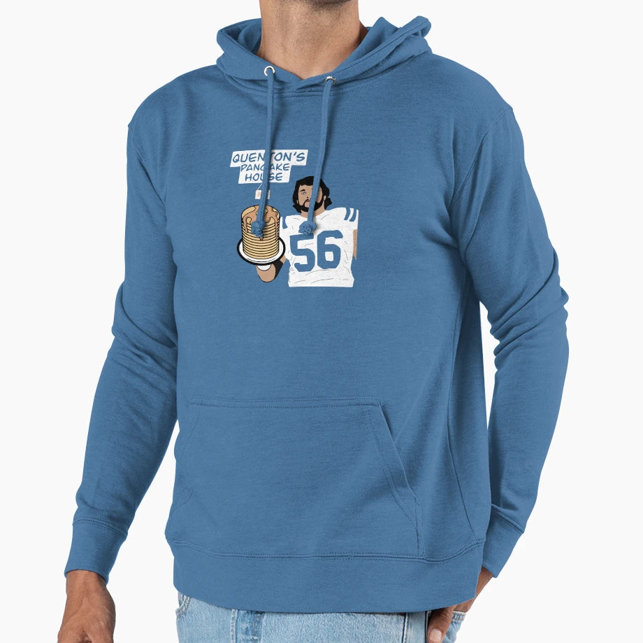 Quenton Nelson Pancake House Hoodie - Aesthetic Graphic Men Women - T-Shirt, Sweatshirt, Hoodie