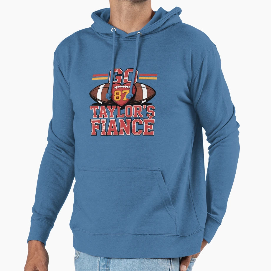 Football Heart Number 87 Go Team Love Game Hoodie - Unique Graphic Unisex - T-Shirt, Sweatshirt, Hoodie