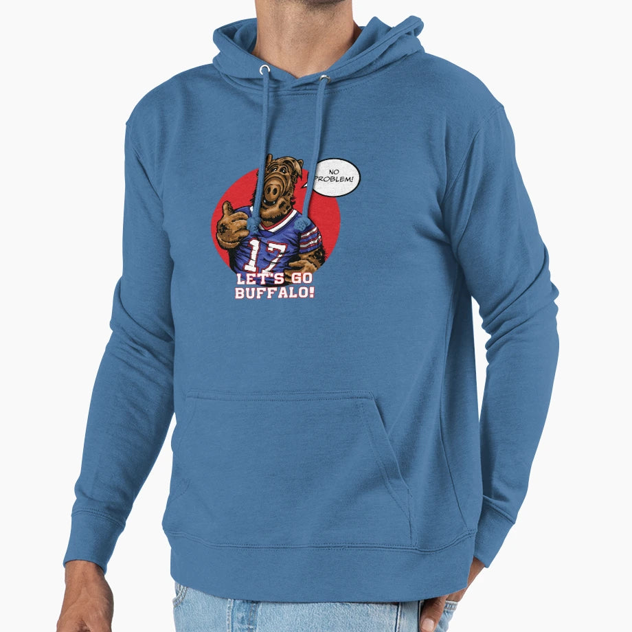 Funny Alien Football Parody Illustration Hoodie - Minimalist Print Unisex - T-Shirt, Sweatshirt, Hoodie