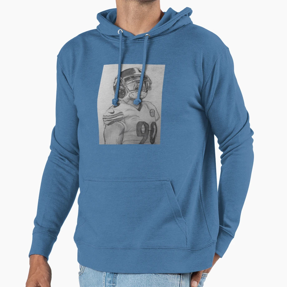 Pittsburgh Linebacker Hoodie - Minimalist Print Men Women - T-Shirt, Sweatshirt, Hoodie