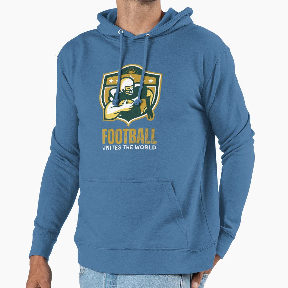 Football Unites World Hoodie - Aesthetic Graphic Unisex - T-Shirt, Sweatshirt, Hoodie