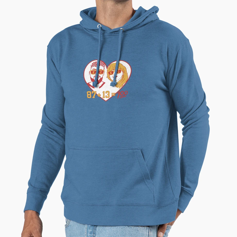 Taylor Travis 87 Plus 13 Equals 100 Hoodie - Unique Graphic for Adults - T-Shirt, Sweatshirt, Hoodie