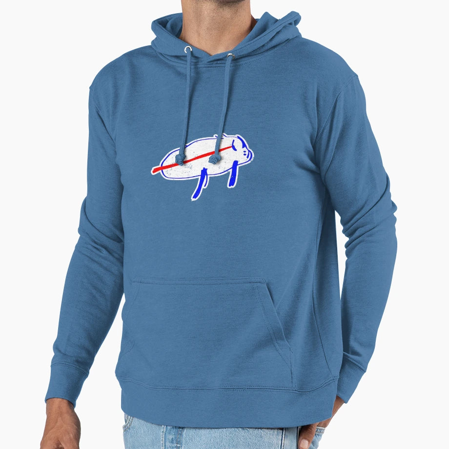 Distressed JA Buffalo Potato Drawing Hoodie - Novelty Apparel Men Women - T-Shirt, Sweatshirt, Hoodie