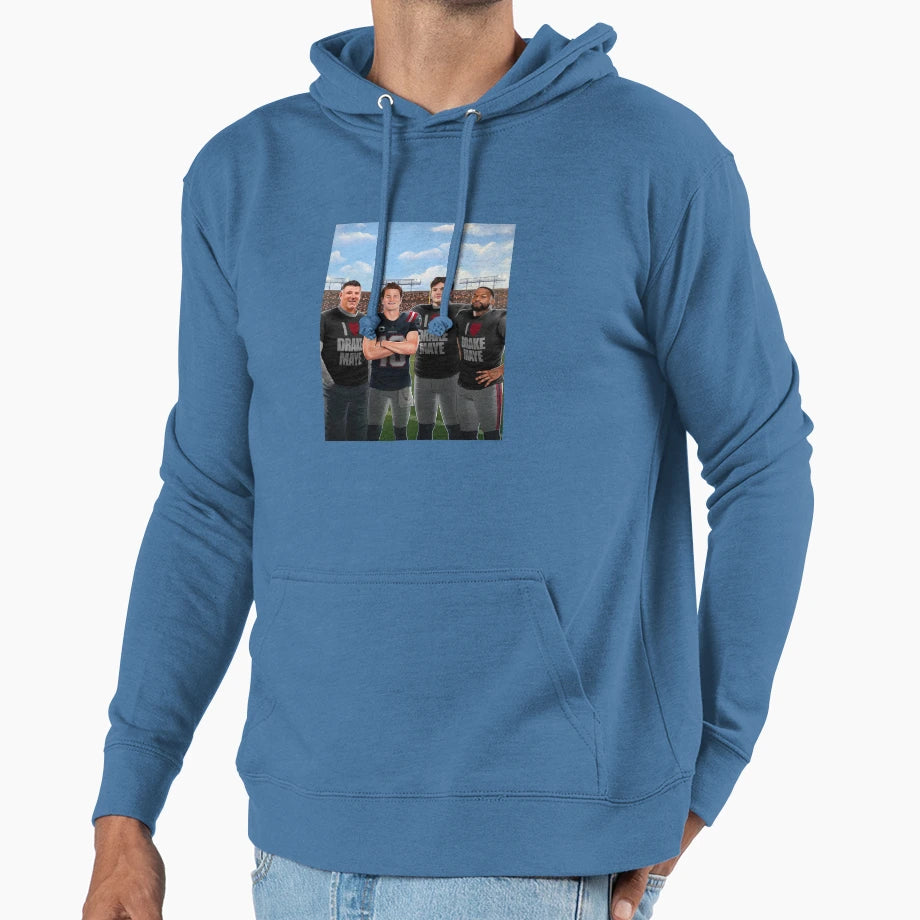 I Love Drake Maye Cartoon Hoodie - Novelty Apparel Unisex - T-Shirt, Sweatshirt, Hoodie