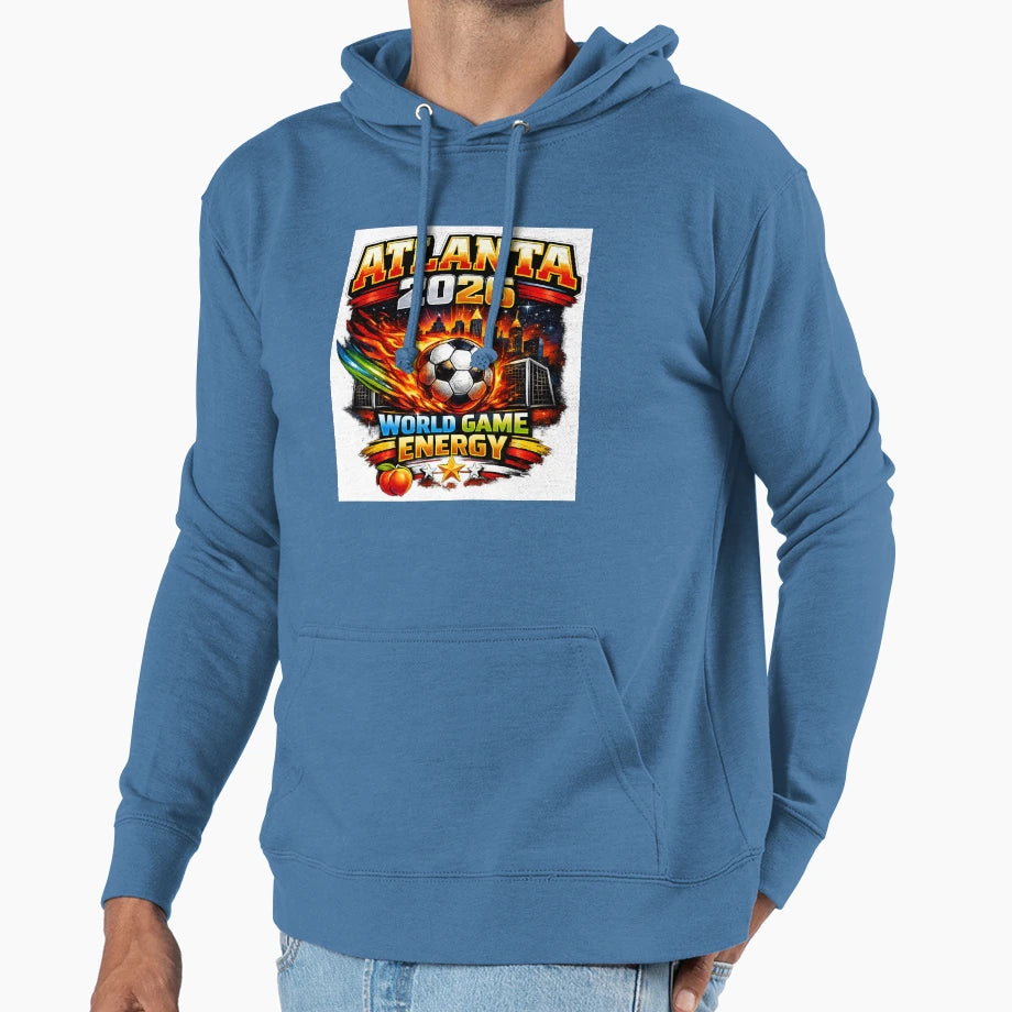 World Soccer Showdown Global Flags Hoodie - Fun Novelty Design for Adults - T-Shirt, Sweatshirt, Hoodie