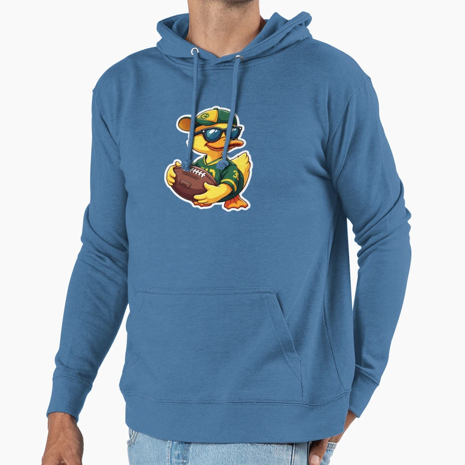 Football Duck Game Day Vibes Hoodie - Graphic Print Unisex - T-Shirt, Sweatshirt, Hoodie