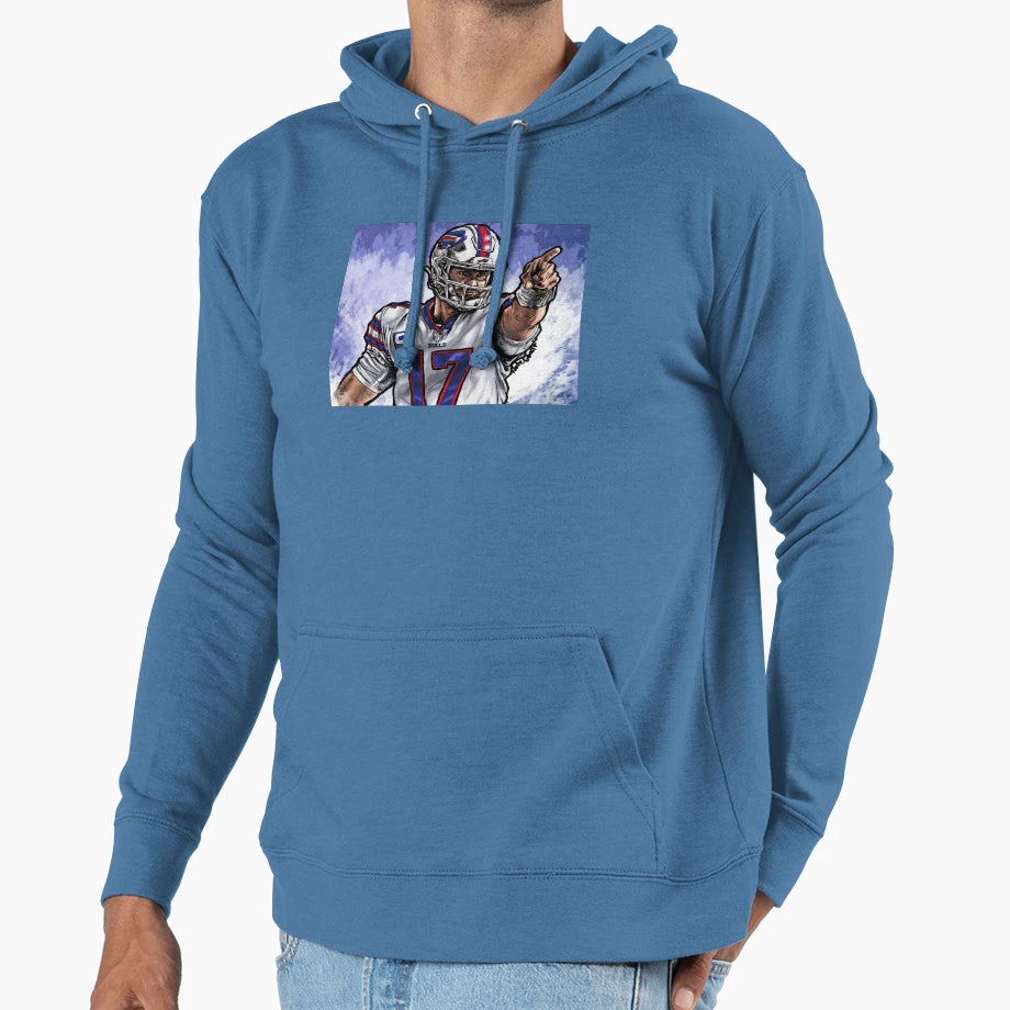 Allen First Down Full Hoodie - Aesthetic Graphic Unisex - T-Shirt, Sweatshirt, Hoodie