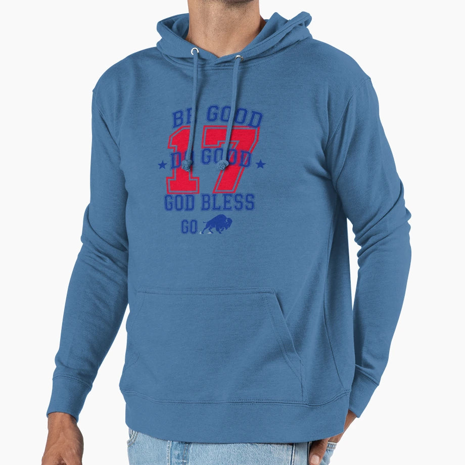 Be Good Do Good Football Buffalo Fan Hoodie - Graphic Print for Adults - T-Shirt, Sweatshirt, Hoodie