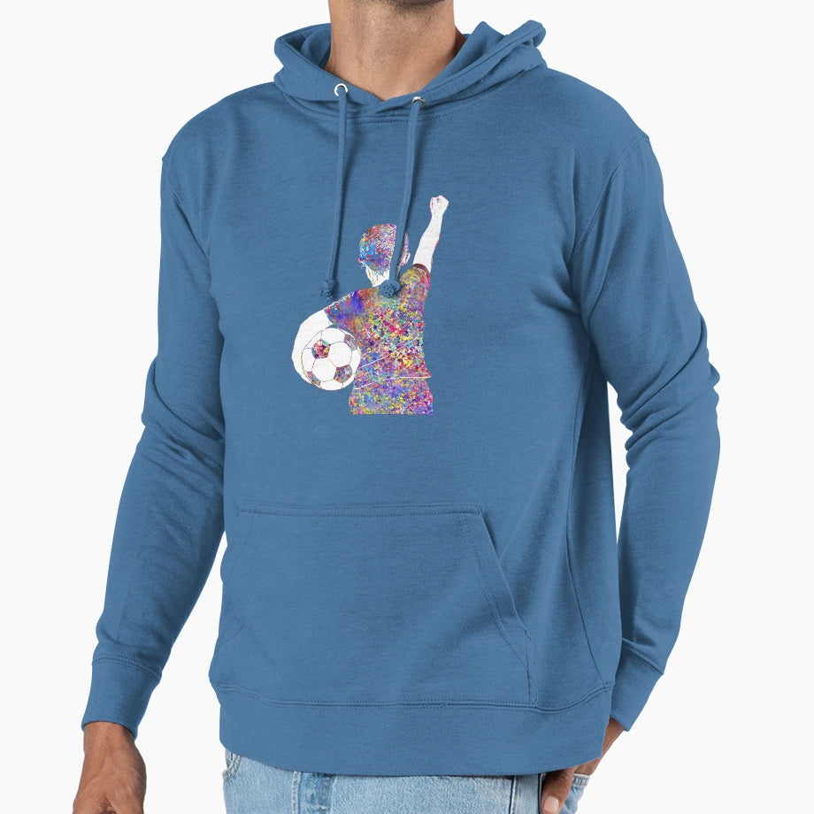 Soccer Player Little Ball Hoodie - Graphic Print Men Women - T-Shirt, Sweatshirt, Hoodie