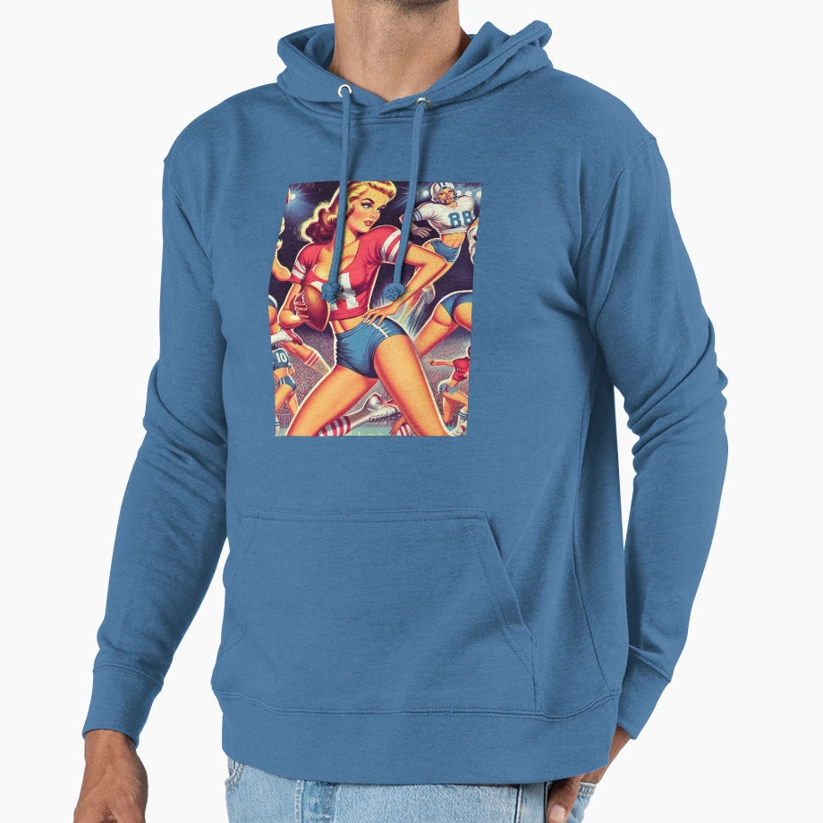 Football Hoodie - Minimalist Print Men Women - T-Shirt, Sweatshirt, Hoodie