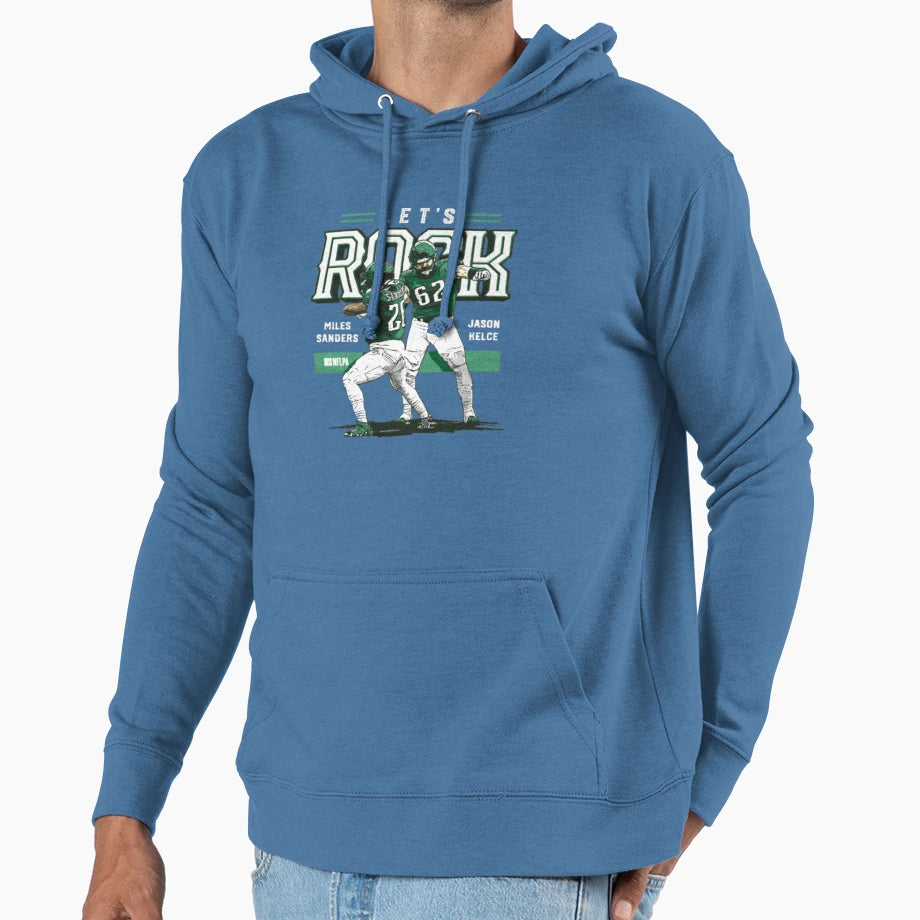 JK And Miles Sanders Lets Rock Hoodie - Novelty Apparel Men Women - T-Shirt, Sweatshirt, Hoodie