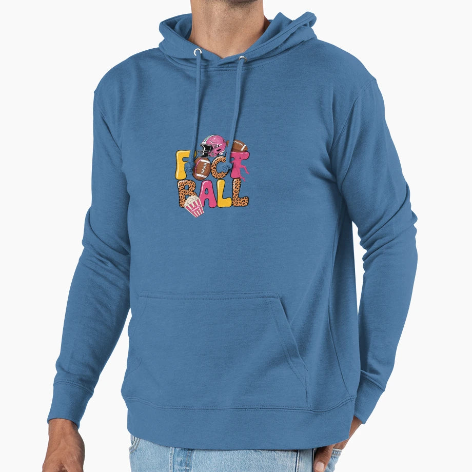 Preppy Football Coquette Bow Game Day T Hoodie - Unique Graphic for Adults - T-Shirt, Sweatshirt, Hoodie