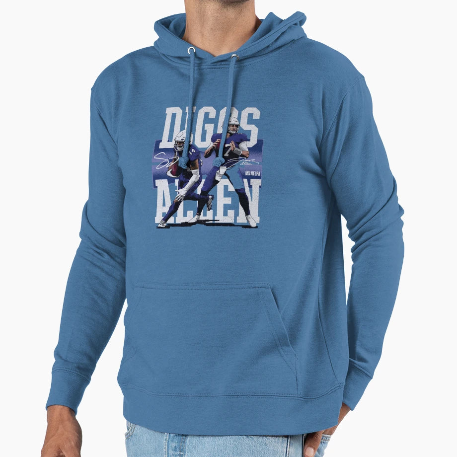 14 Player Quarterback Sports Hoodie - Fun Novelty Design Men Women - T-Shirt, Sweatshirt, Hoodie