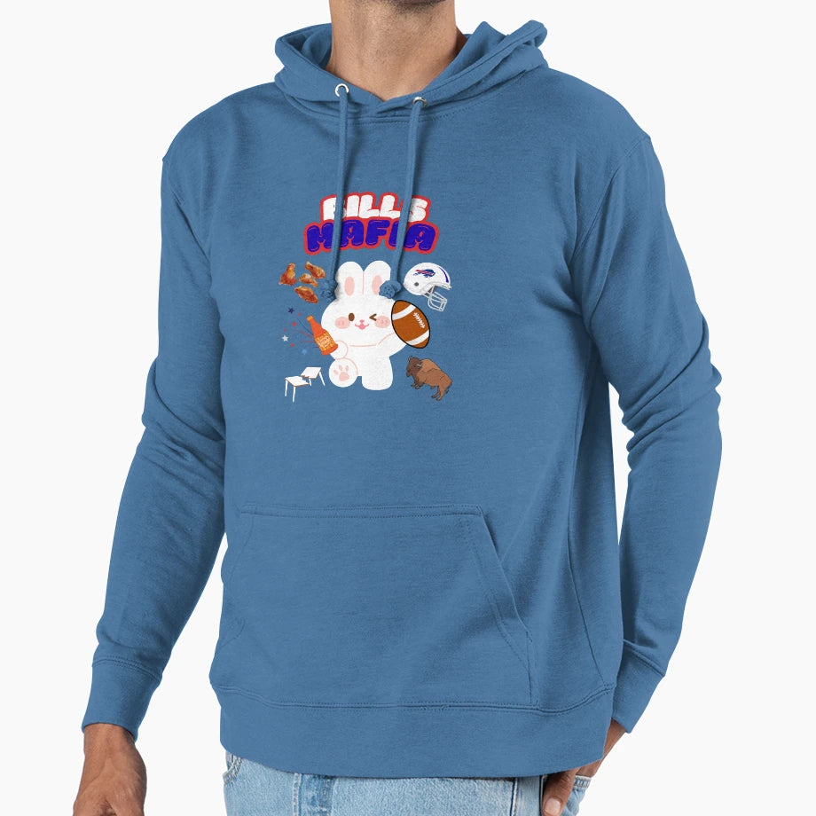 Bills Mafia Bunny Hoodie - Minimalist Print for Adults - T-Shirt, Sweatshirt, Hoodie