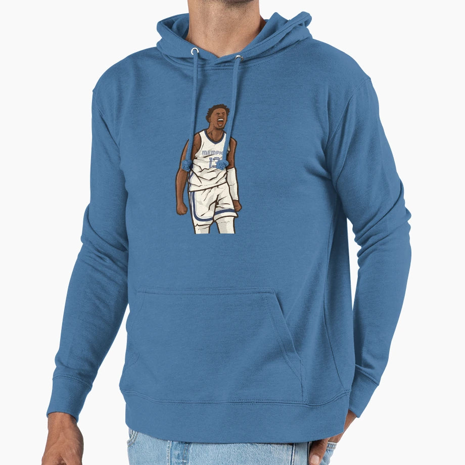 Jaren Jackson Jr Celebration Cartoon Hoodie - Casual Everyday Wear Unisex - T-Shirt, Sweatshirt, Hoodie