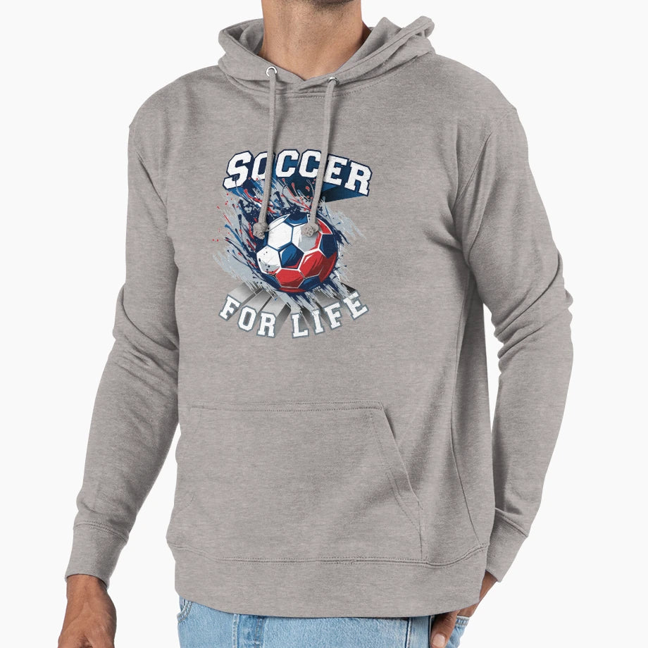 Soccer Life Hoodie - Trendy Graphic Men Women - T-Shirt, Sweatshirt, Hoodie