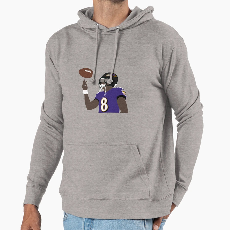 Baltimore Ravens LJ Hoodie - Unique Graphic for Adults - T-Shirt, Sweatshirt, Hoodie