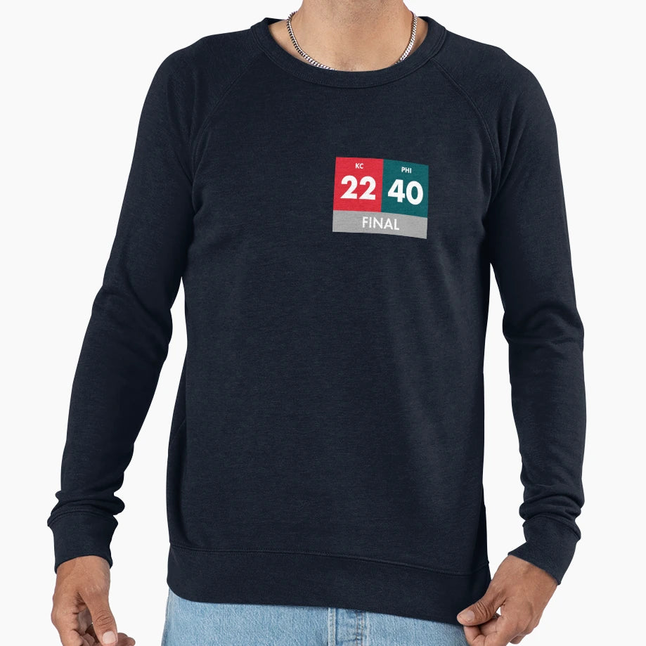 Super Bowl Lix Final Score Sweatshirt - Casual Everyday Wear for Adults - T-Shirt, Sweatshirt, Hoodie