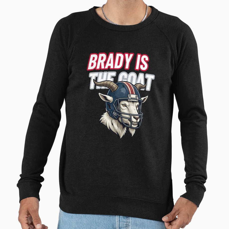 Brady Is Goat Football Legend Sweatshirt - Aesthetic Graphic Unisex - T-Shirt, Sweatshirt, Hoodie