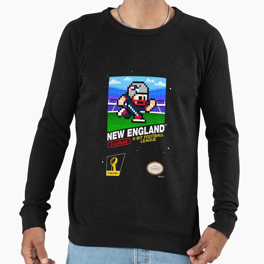 New England Patriots 8 Bit Videogames Sweatshirt - Unique Graphic Unisex - T-Shirt, Sweatshirt, Hoodie