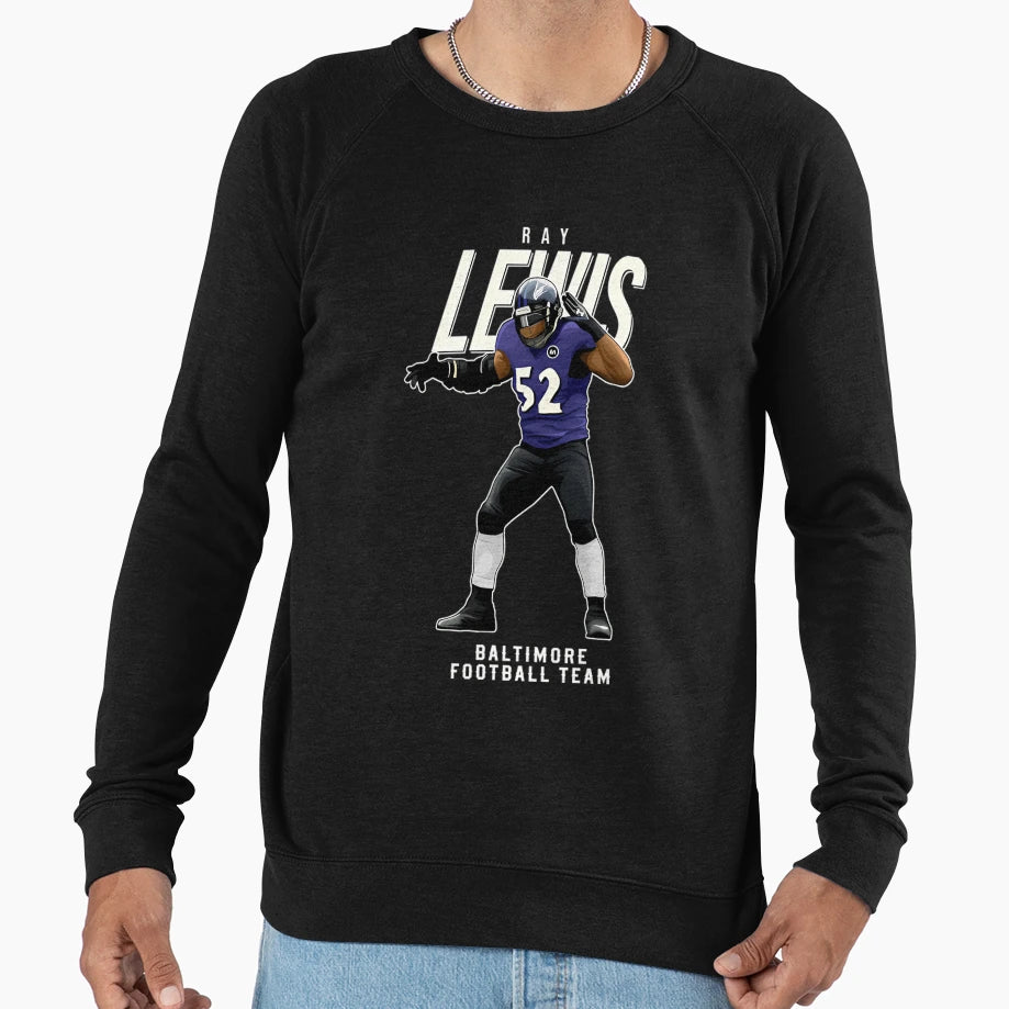 Ray Lewis 52 Baltimore Football Team Sweatshirt - Trendy Graphic Unisex - T-Shirt, Sweatshirt, Hoodie
