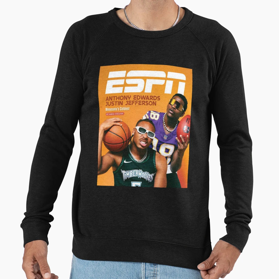 Anthony Edwards JJ Minnesota Sweatshirt - Custom Art Print for Adults - T-Shirt, Sweatshirt, Hoodie