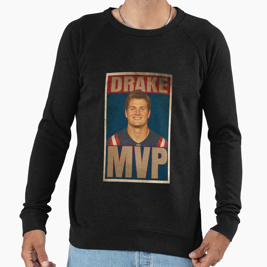 Drake Maye Mvp Sweatshirt - Graphic Print for Adults - T-Shirt, Sweatshirt, Hoodie
