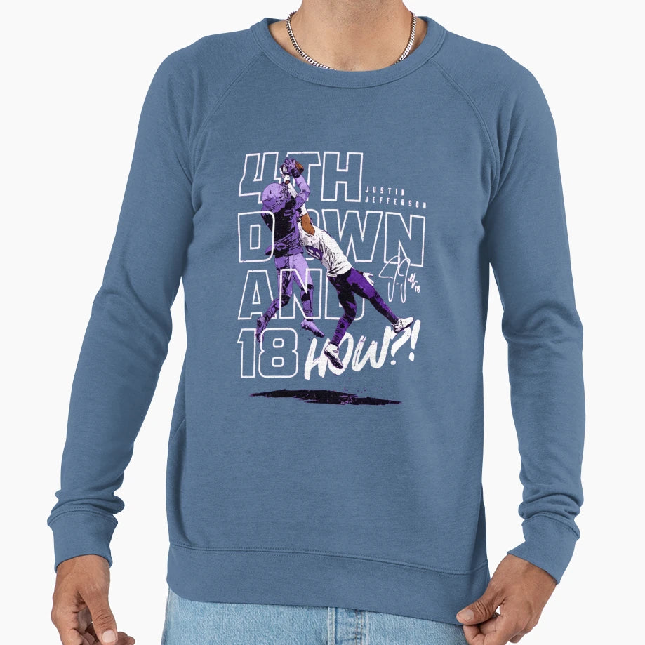 JJ 4Th Down And 18 Sweatshirt - Casual Everyday Wear Unisex - T-Shirt, Sweatshirt, Hoodie