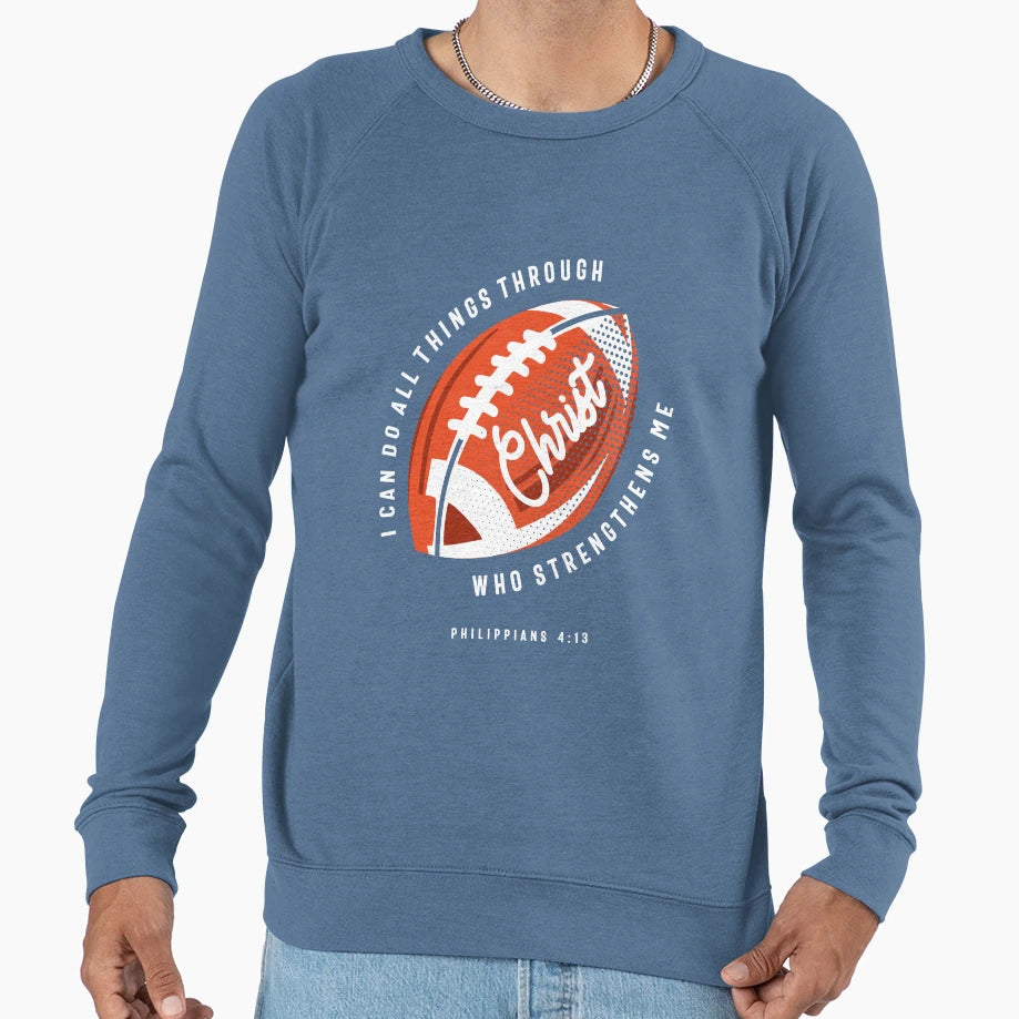 Christian Football Religious Sweatshirt - Fun Novelty Design Unisex - T-Shirt, Sweatshirt, Hoodie