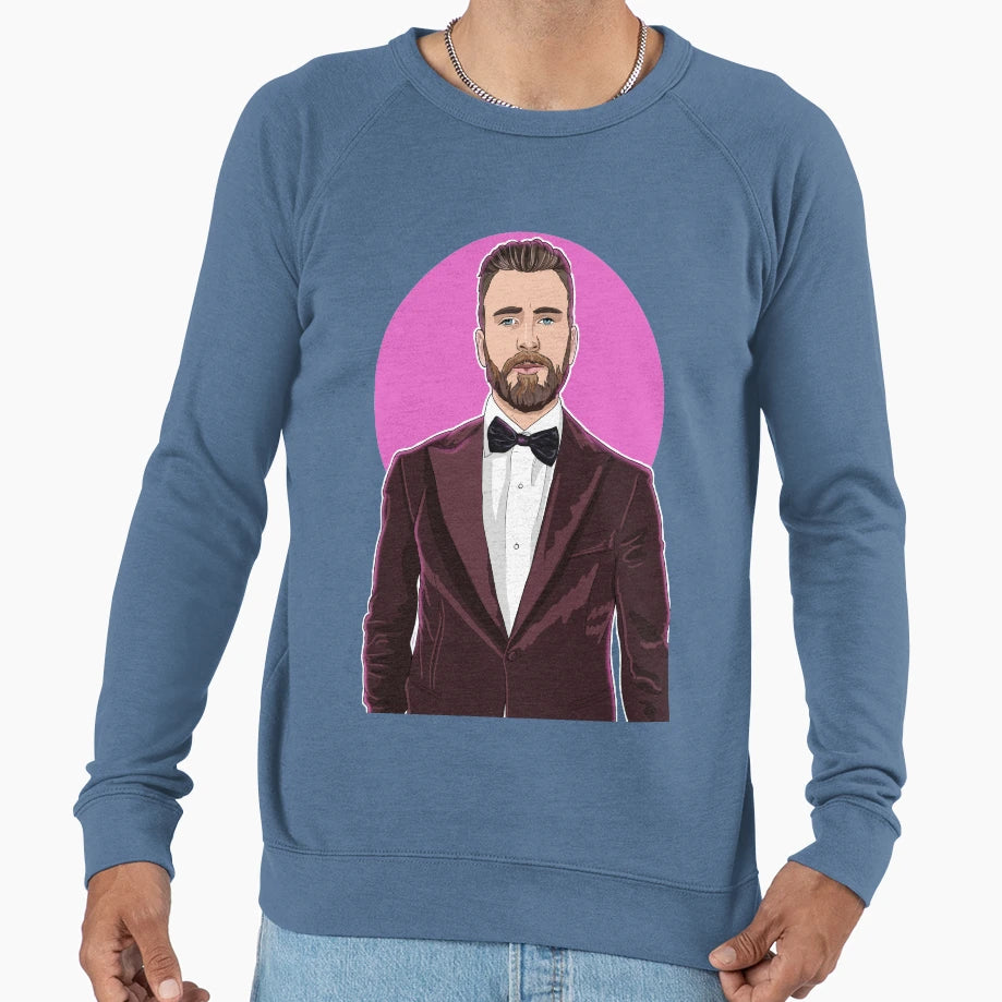 Chris Evans Sweatshirt - Minimalist Print Men Women - T-Shirt, Sweatshirt, Hoodie
