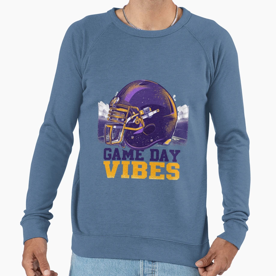 Copy Purple Gold Helmet Game Day Sweatshirt - Novelty Apparel Men Women - T-Shirt, Sweatshirt, Hoodie