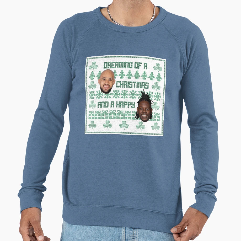 White And Happy Holiday Sweatshirt - Trendy Graphic for Adults - T-Shirt, Sweatshirt, Hoodie
