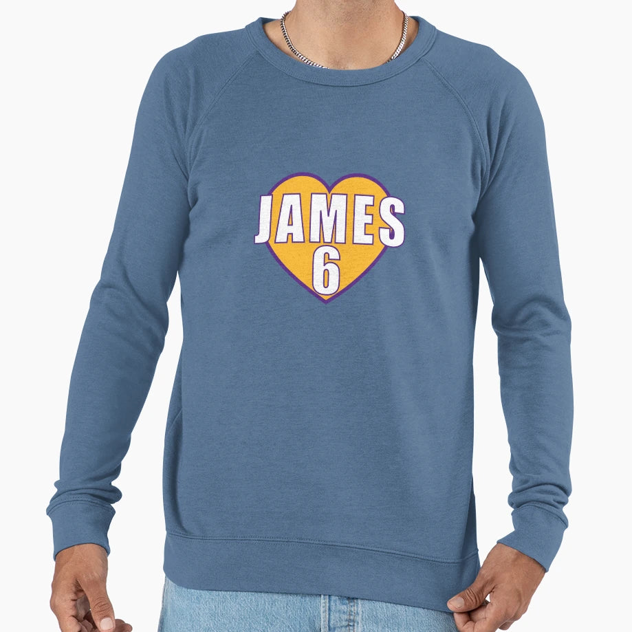 Lebron James 6 Heart Sweatshirt - Fun Novelty Design Men Women - T-Shirt, Sweatshirt, Hoodie
