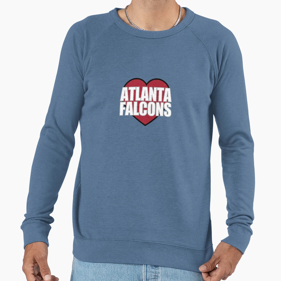 Atlanta Falcons Heart Sweatshirt - Fun Novelty Design for Adults - T-Shirt, Sweatshirt, Hoodie