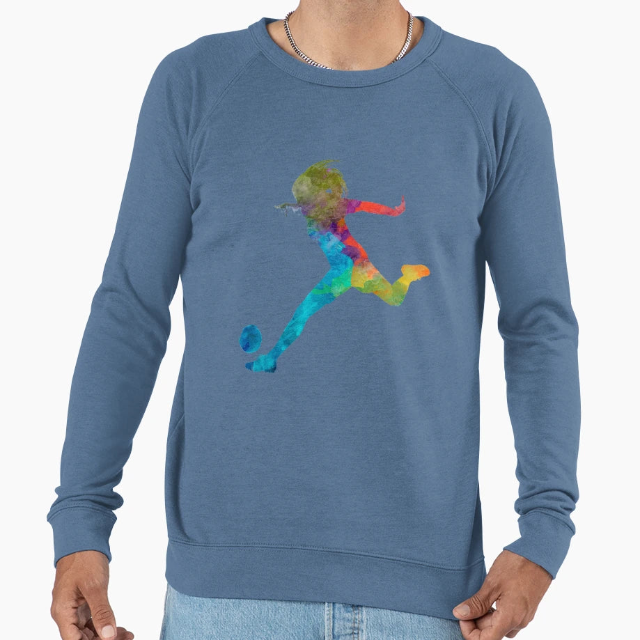 Soccer Player 01 Watercolor Sweatshirt - Streetwear Style for Adults - T-Shirt, Sweatshirt, Hoodie
