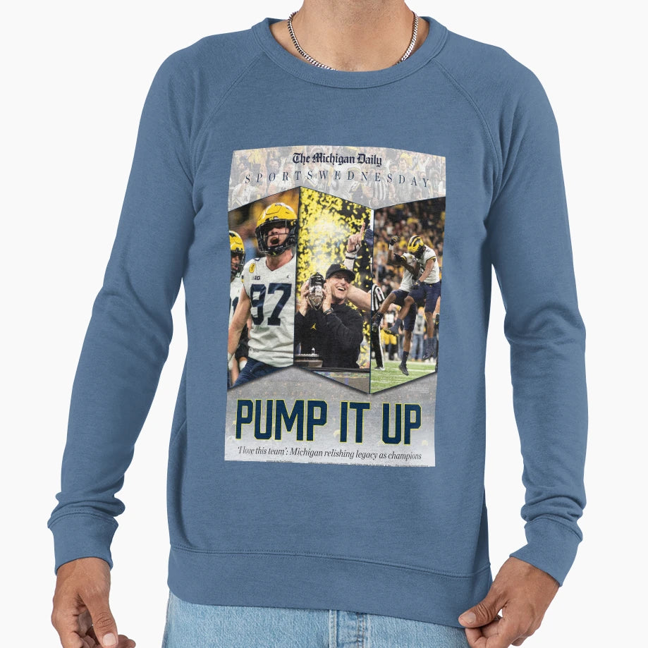 12 8 Michigan Daily Back Cover Sweatshirt - Novelty Apparel for Adults - T-Shirt, Sweatshirt, Hoodie