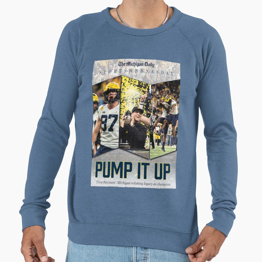 12 8 Michigan Daily Back Cover Sweatshirt - Novelty Apparel for Adults - T-Shirt, Sweatshirt, Hoodie