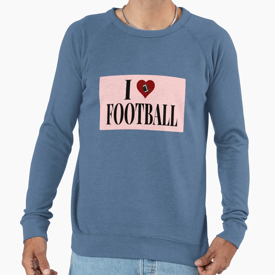 I Heart Football Sweatshirt - Novelty Apparel Unisex - T-Shirt, Sweatshirt, Hoodie