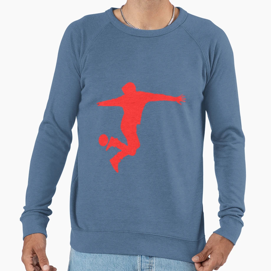 Football Red Dribbler 3 Player Sweatshirt - Custom Art Print for Adults - T-Shirt, Sweatshirt, Hoodie