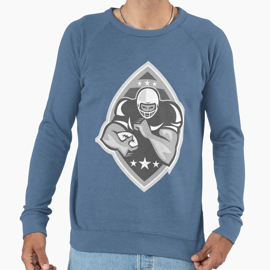 American Football Player Running Sweatshirt - Casual Everyday Wear Unisex - T-Shirt, Sweatshirt, Hoodie
