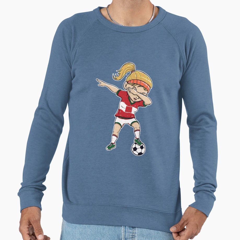 Dabbing Soccer Player Funny Morroco Sweatshirt - Trendy Graphic for Adults - T-Shirt, Sweatshirt, Hoodie