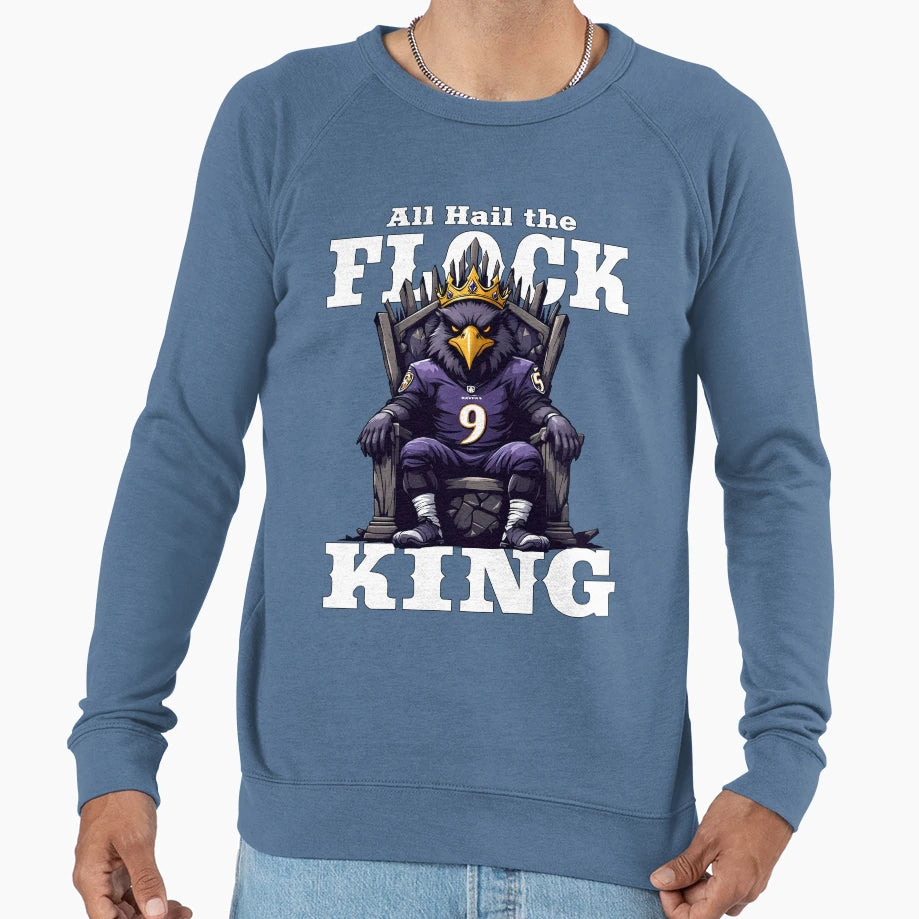 All Hail Flock King Football Sweatshirt - Casual Everyday Wear Unisex - T-Shirt, Sweatshirt, Hoodie