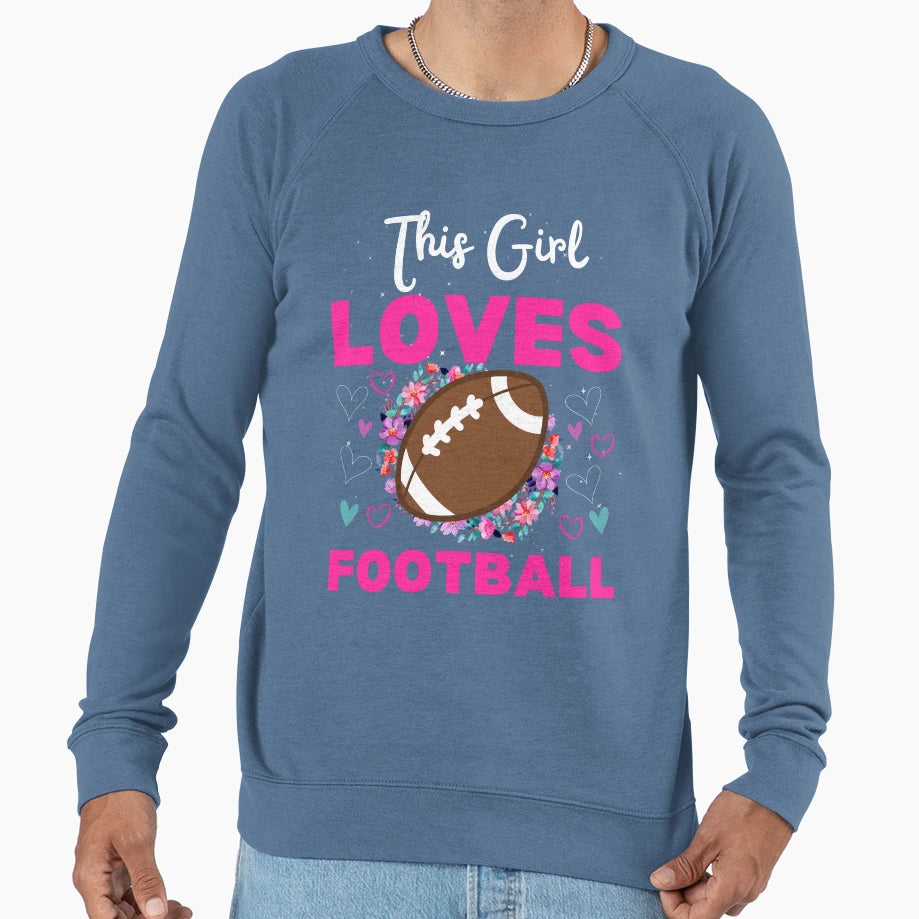 This Loves Football Womens Sweatshirt - Novelty Apparel Men Women - T-Shirt, Sweatshirt, Hoodie