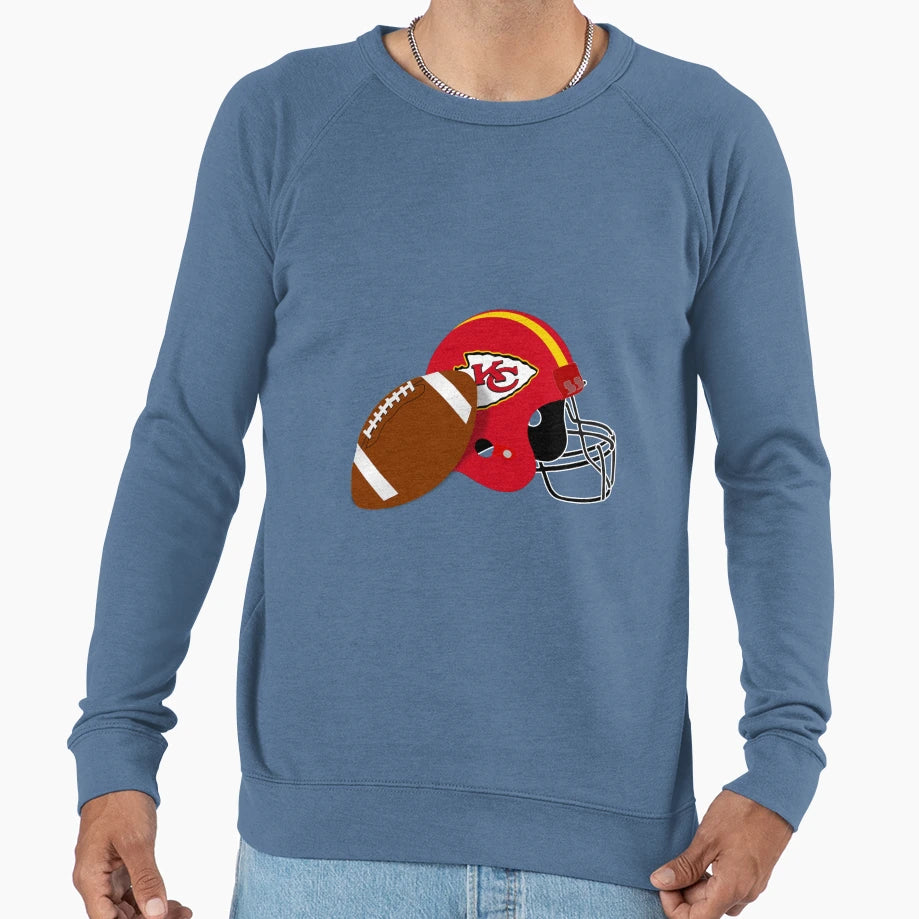 Kansas City Football Helmet Sweatshirt - Novelty Apparel for Adults - T-Shirt, Sweatshirt, Hoodie
