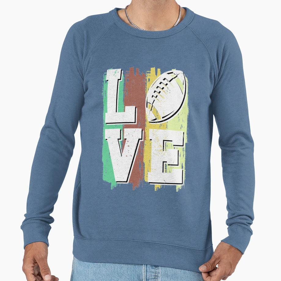 Love And Football Sweatshirt - Aesthetic Graphic for Adults - T-Shirt, Sweatshirt, Hoodie