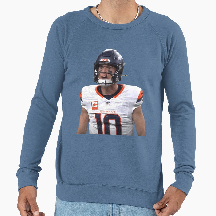Bo Nix Crazy Eyes Sweatshirt - Minimalist Print Unisex - T-Shirt, Sweatshirt, Hoodie
