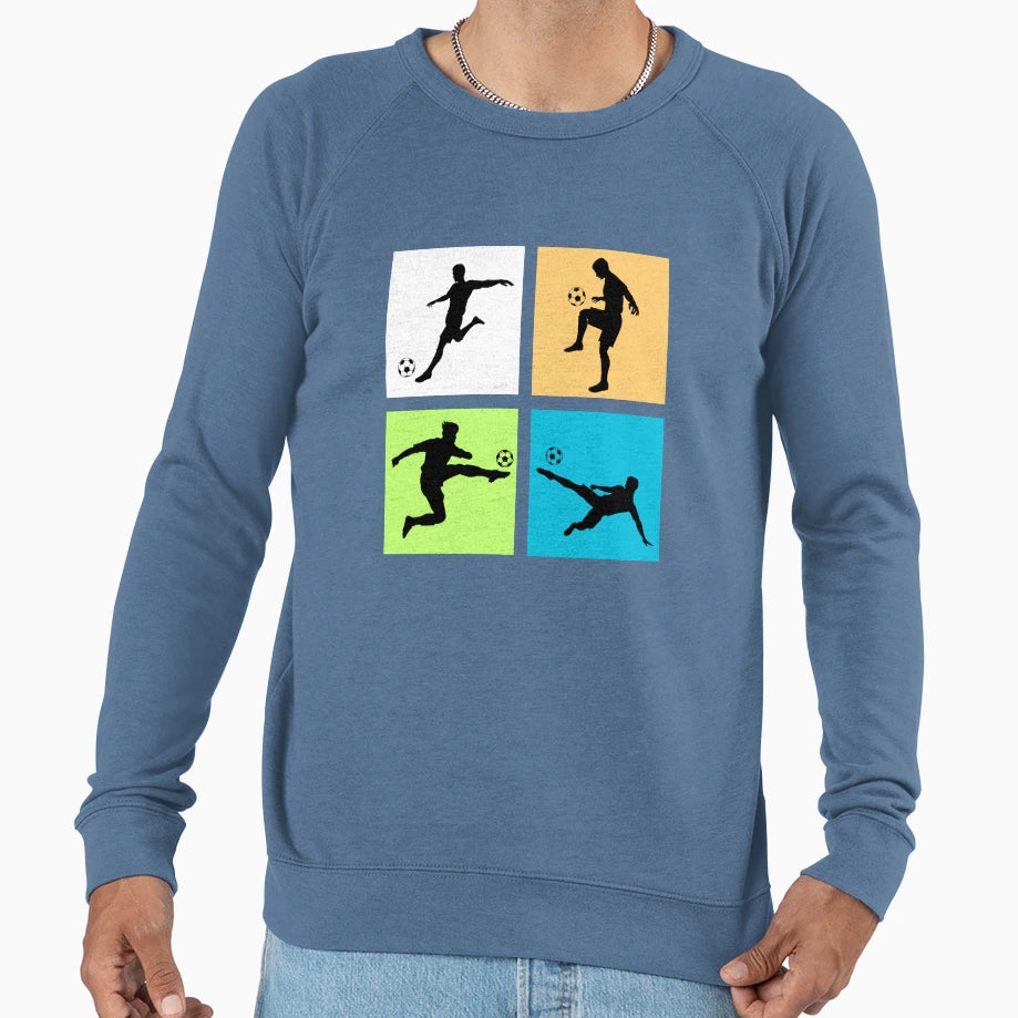 Football Players Soccer Action Sweatshirt - Streetwear Style for Adults - T-Shirt, Sweatshirt, Hoodie