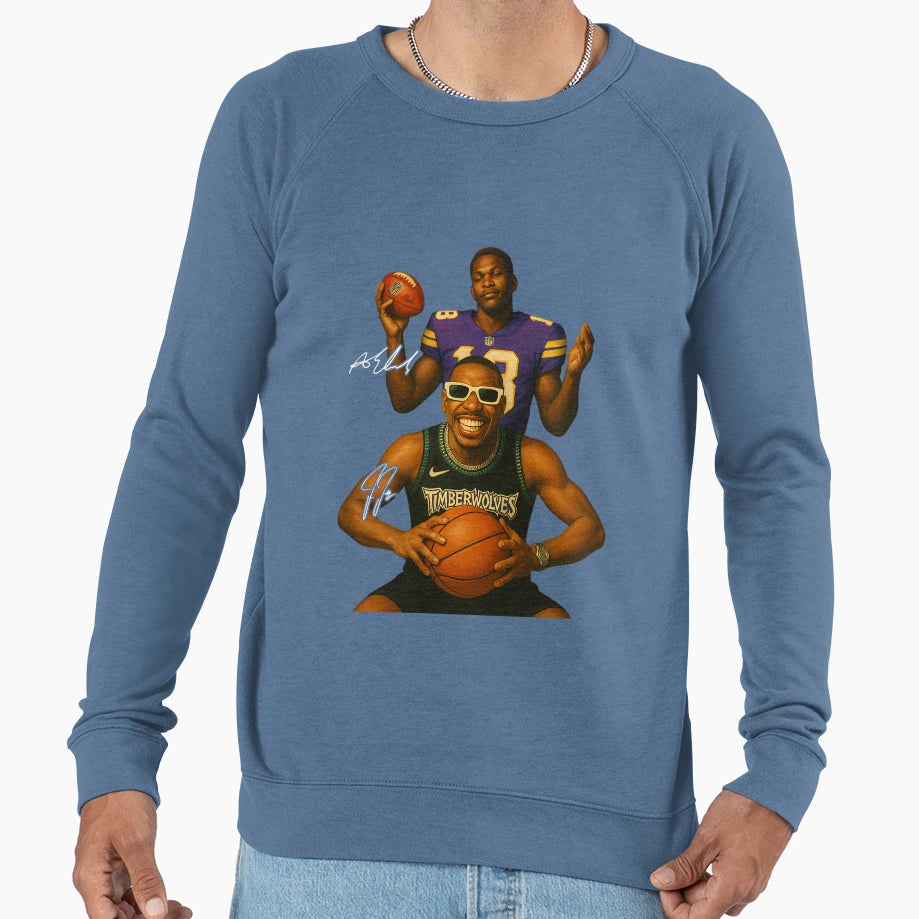 Anthony Edwards And JJ Minnesota Sweatshirt - Custom Art Print for Adults - T-Shirt, Sweatshirt, Hoodie