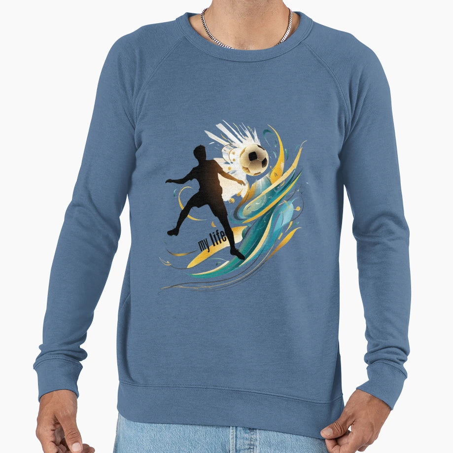 Football Is My Life Abstract Art Sweatshirt - Minimalist Print Unisex - T-Shirt, Sweatshirt, Hoodie