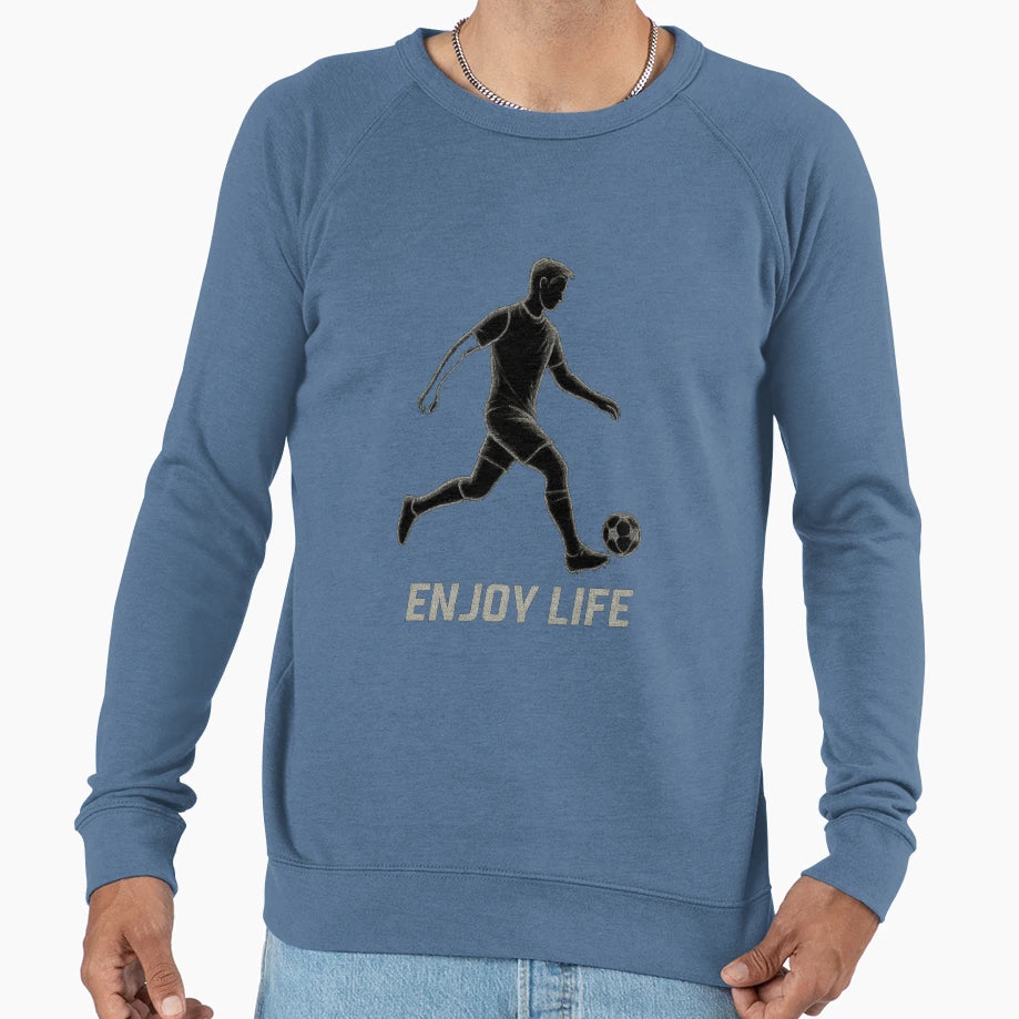 Enjoy Life Football Sketch Soccer T-Shirt - Novelty Apparel Men Women - T-Shirt, Sweatshirt, Hoodie
